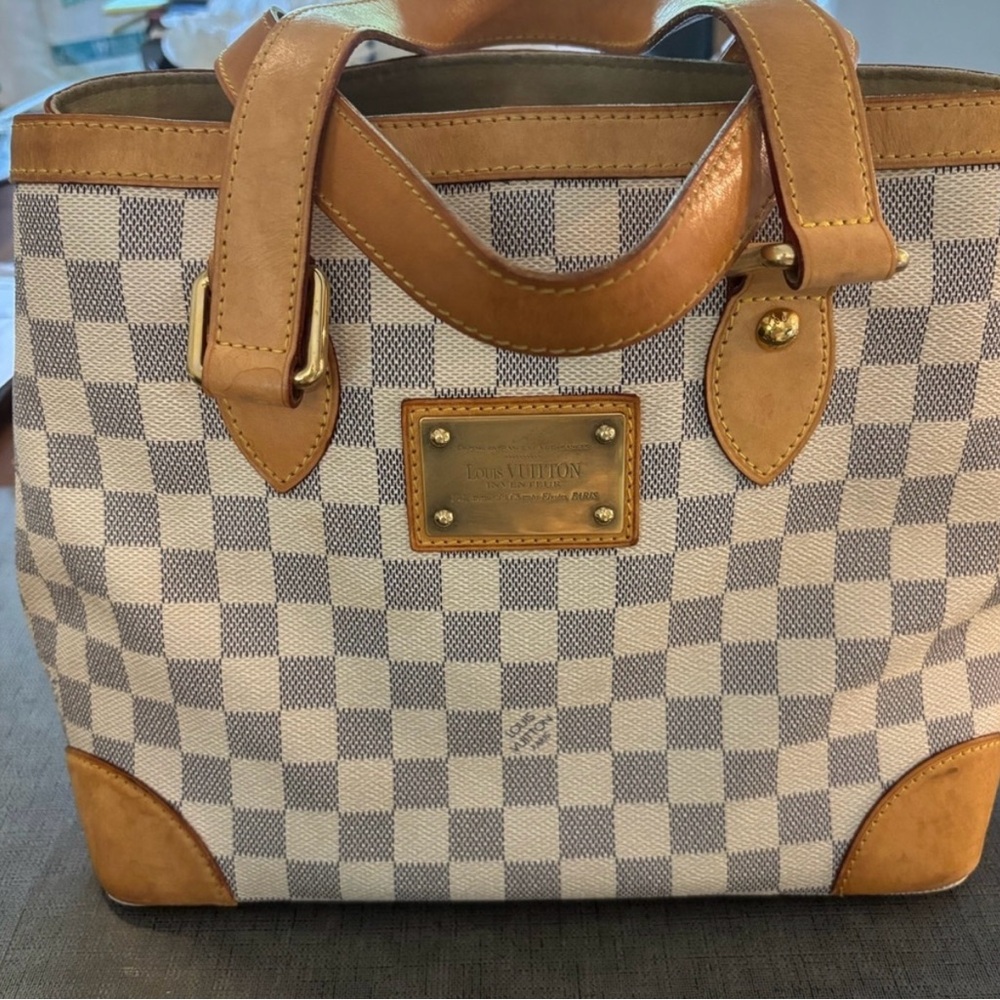 Louis Vuitton Damier Azur Tote in Brown and Cream